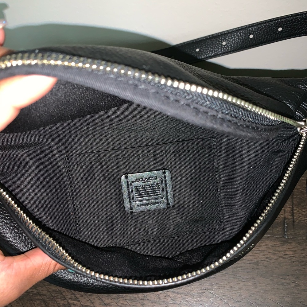 Coach Black Crossbody Bag with Silver Accents - Picture 2 of 3